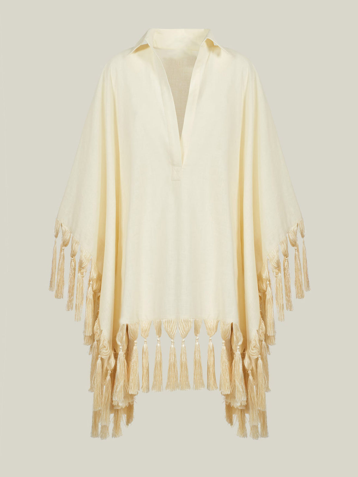 Exquisite Fringe Trim Shirt & Wide-Leg Pants Two-Piece Set