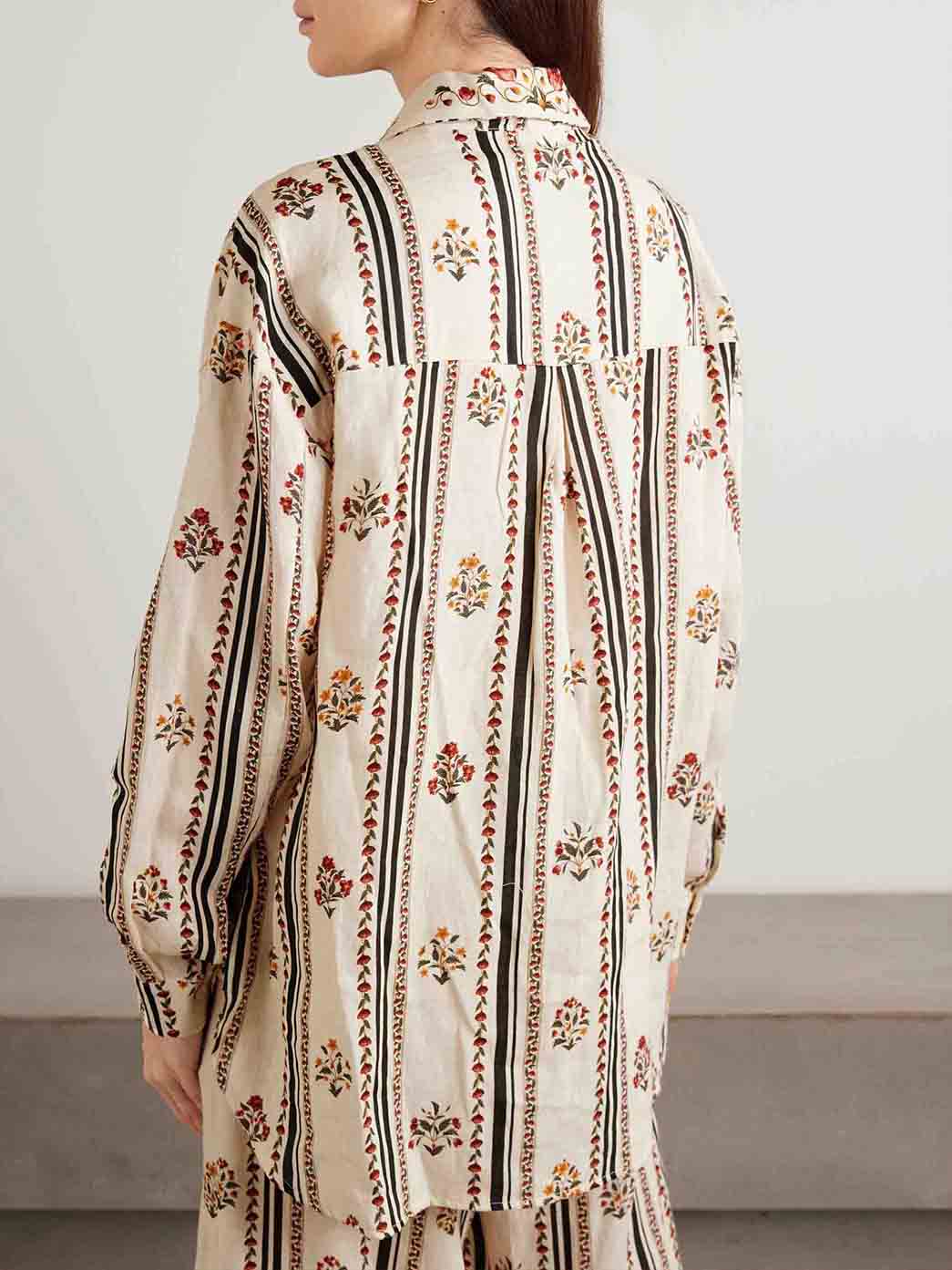 Bohemian Printed Striped Shirt