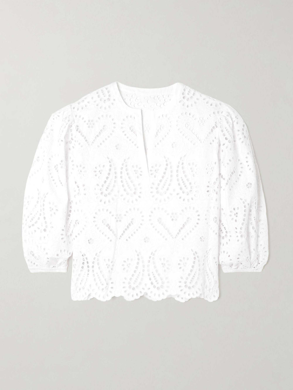 Elegant Cutout Embroidered Lace Shirt & Skirt Two-Piece Set