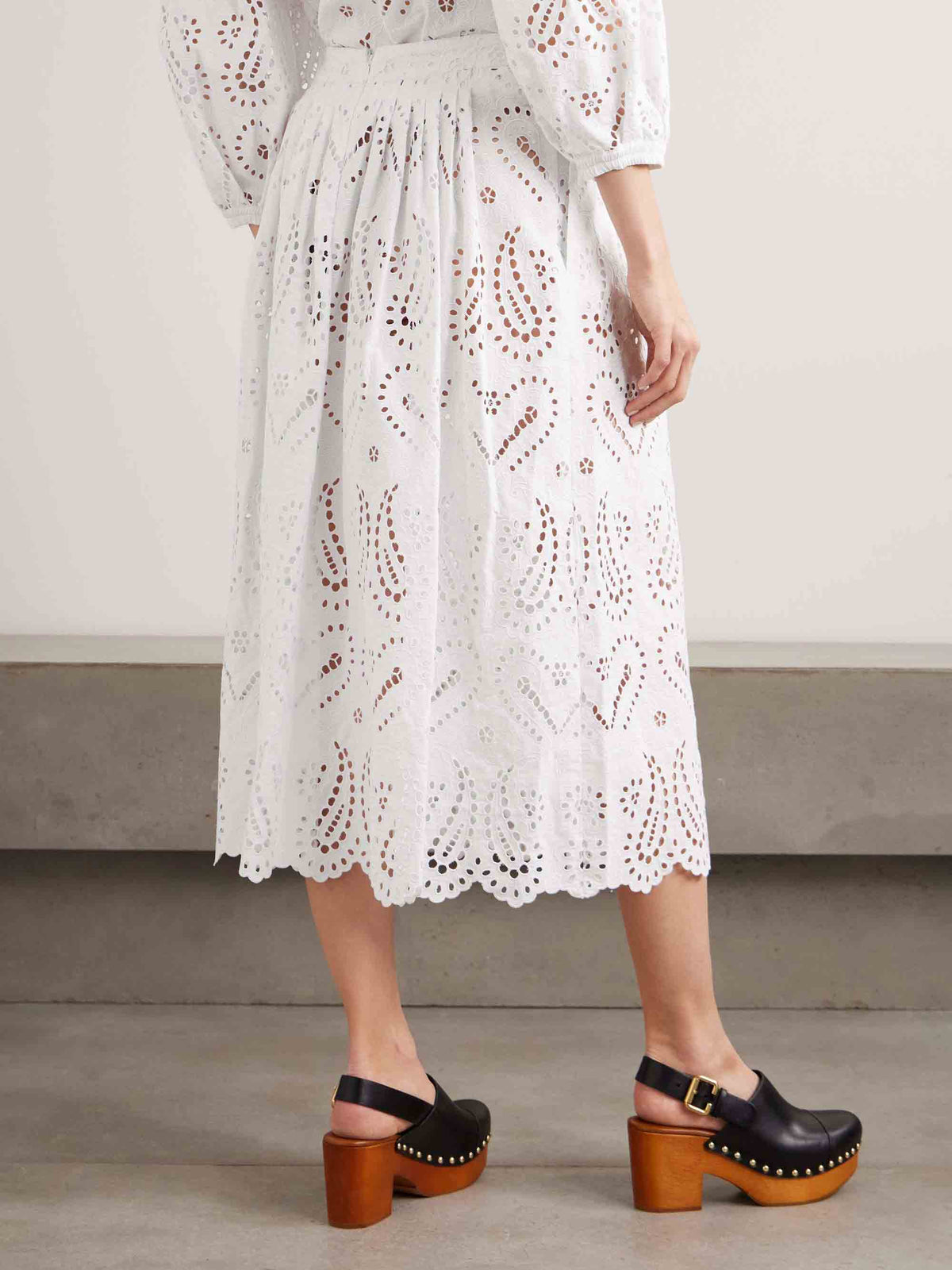 Elegant Cutout Embroidered Lace Shirt