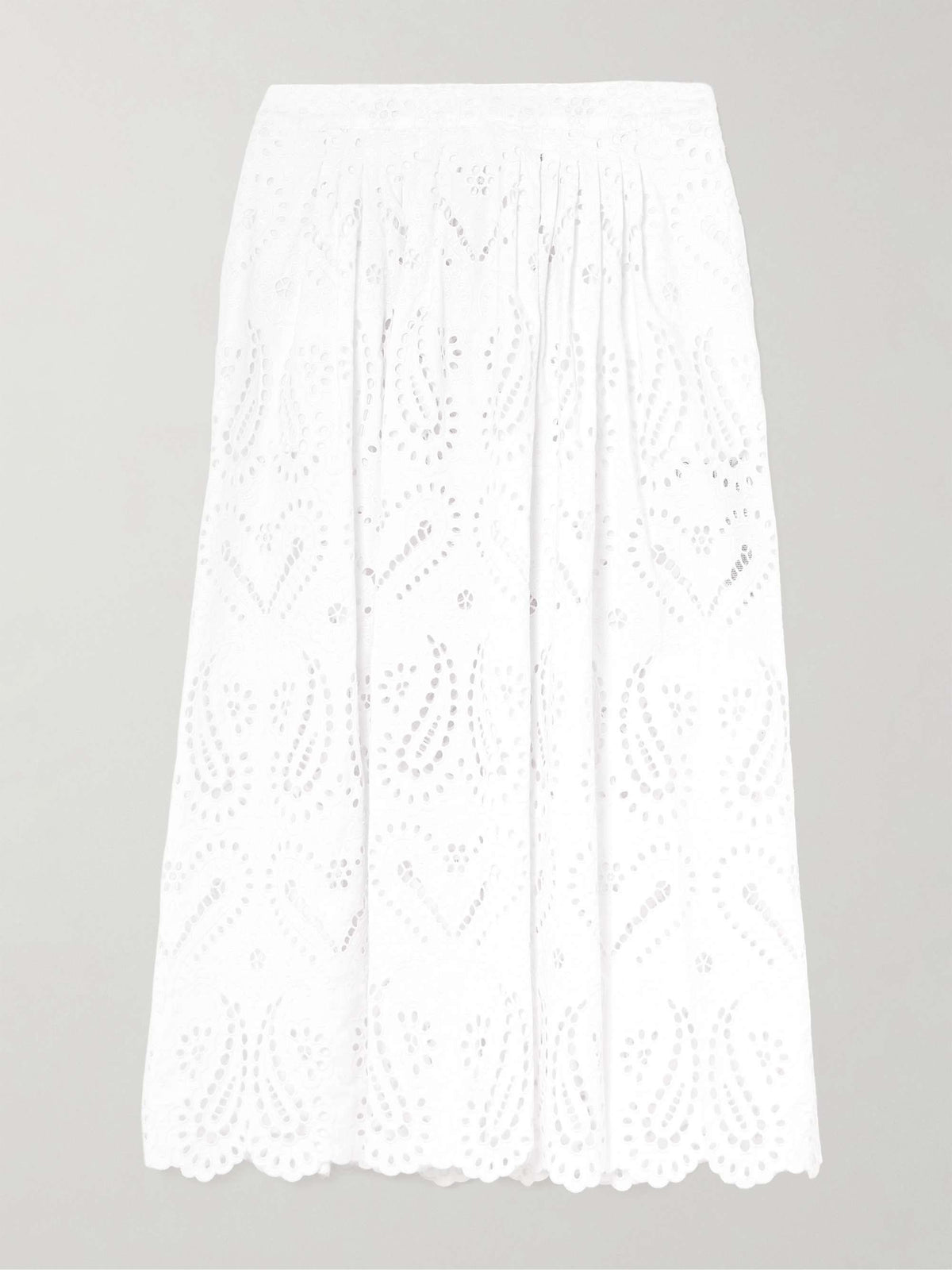 Elegant Cutout Embroidered Lace Shirt & Skirt Two-Piece Set