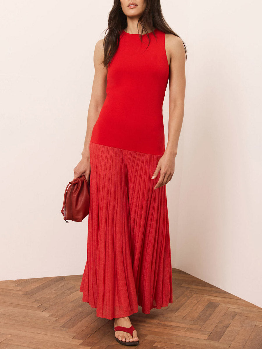 Elegant Knitted Sleeveless Maxi Dress