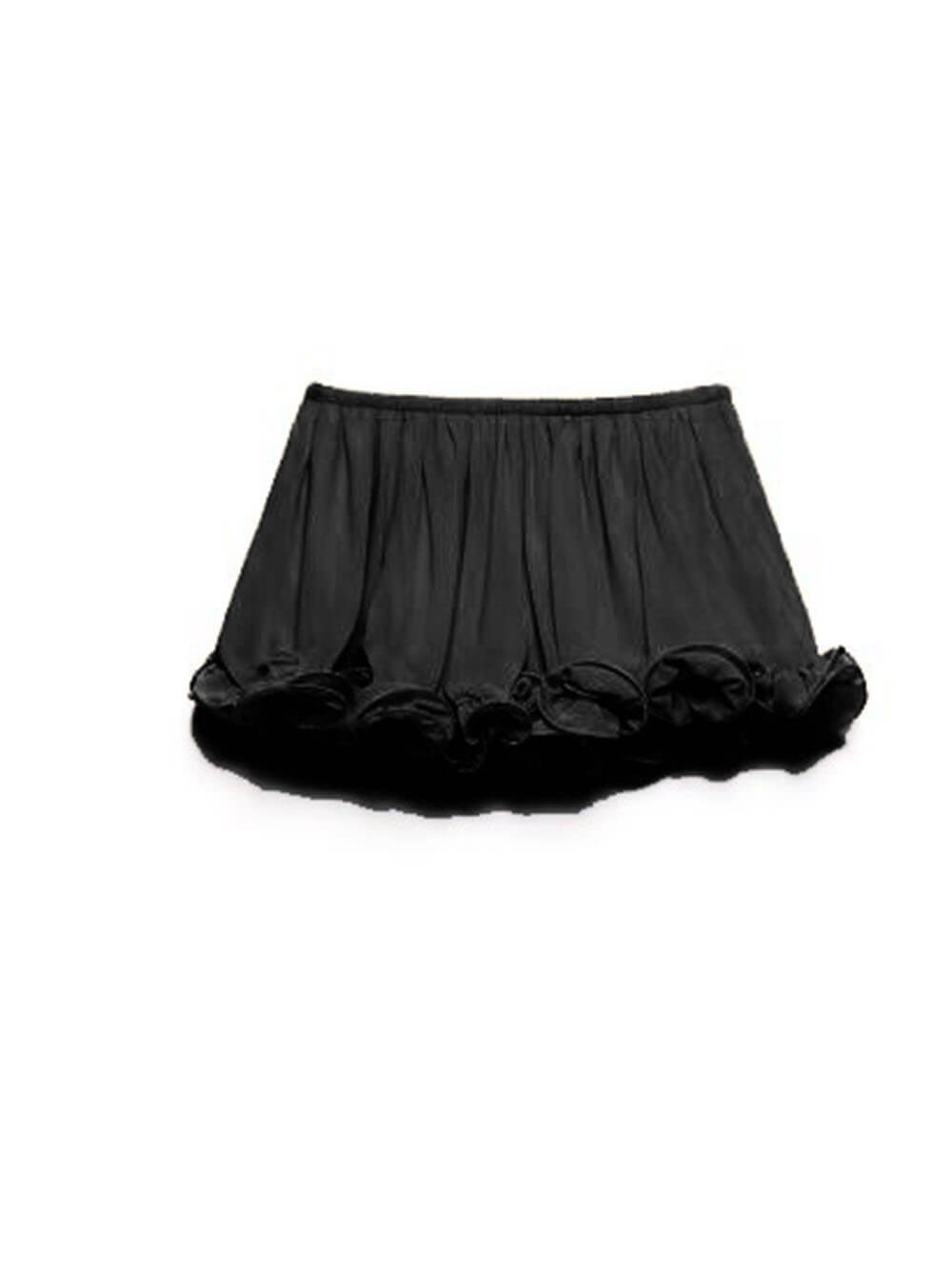 Delicate Romantic Drama Chiffon Wavy Ruffles Halter Irregular A-line Top