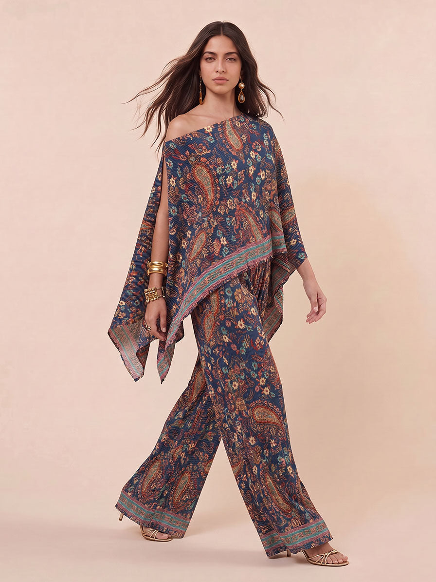 Bohemian Paisley High Waist Wide Leg Pants