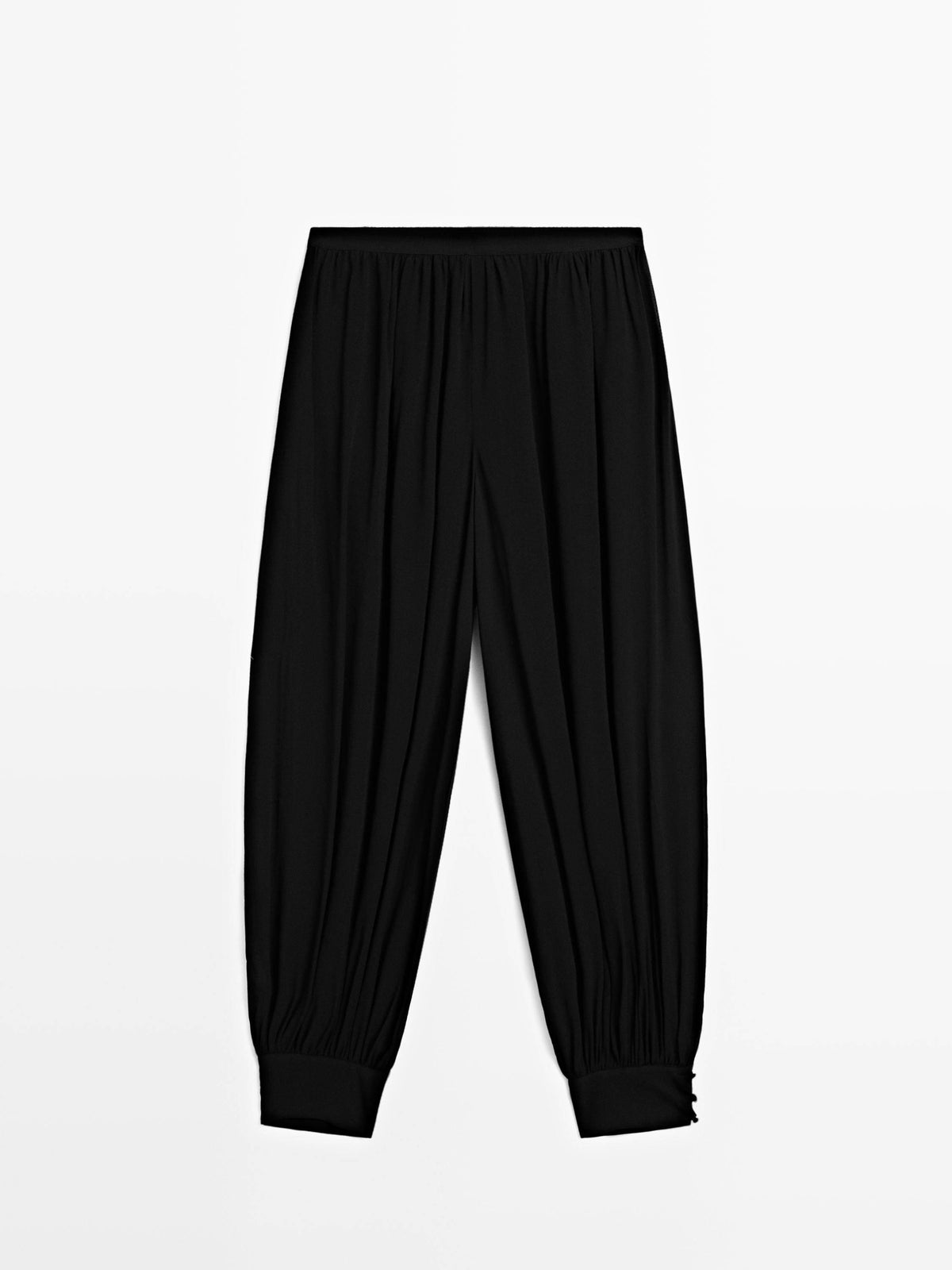 Cross Design Loose Shirt And Lantern Pants Set