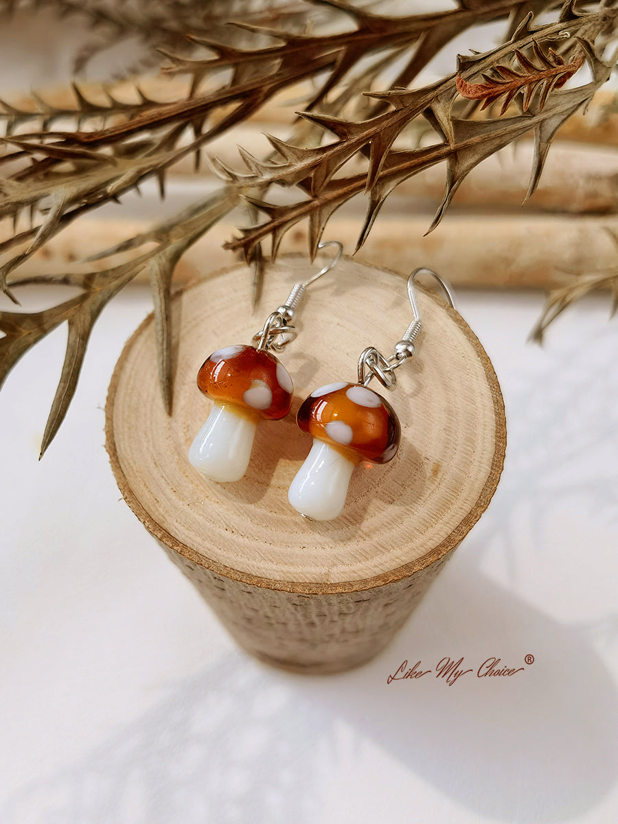 Boho Earrings - Cute Handmade Mushroom-Likemychoice