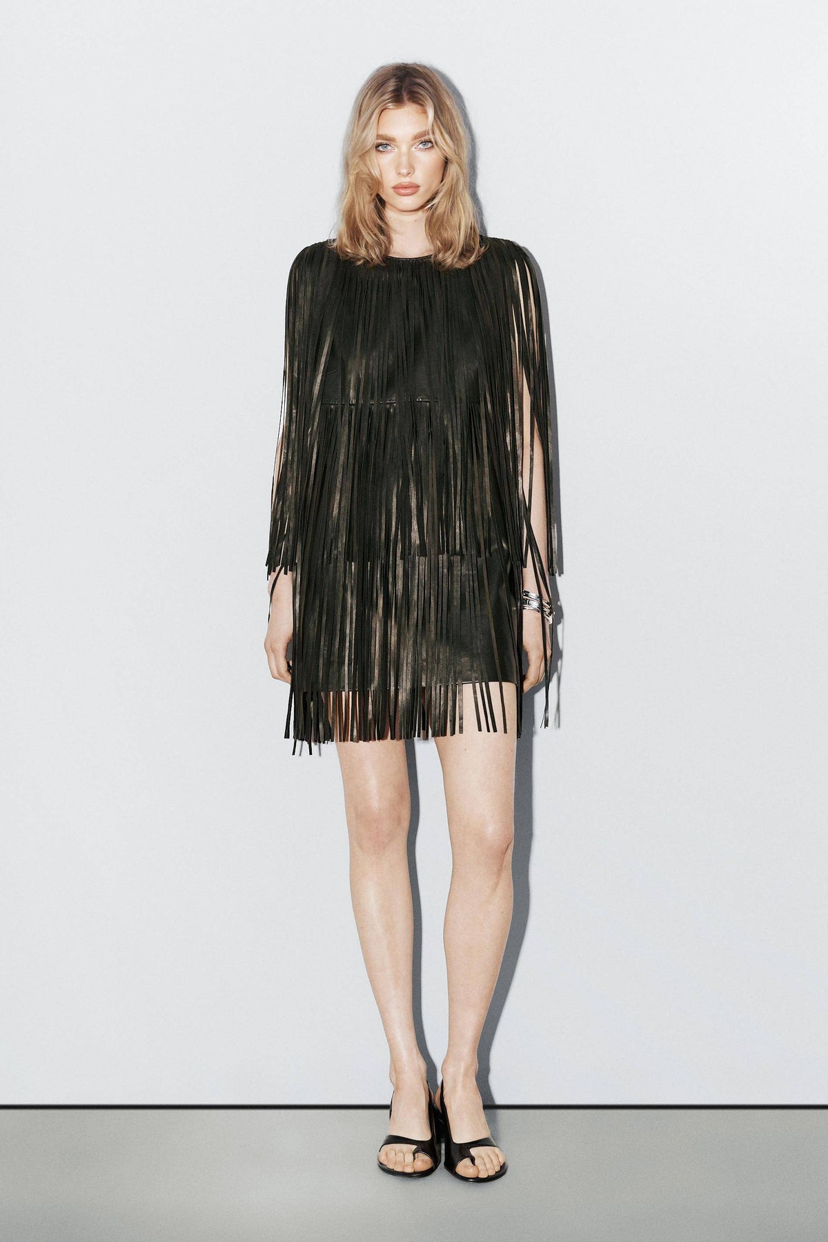 Tassel Design Mini Dress(Belt Not Included)