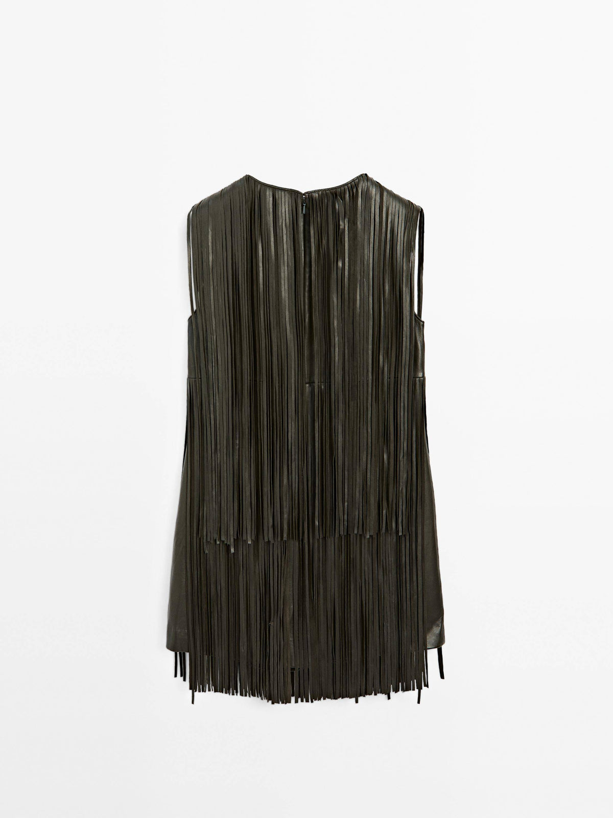 Tassel Design Mini Dress(Belt Not Included)