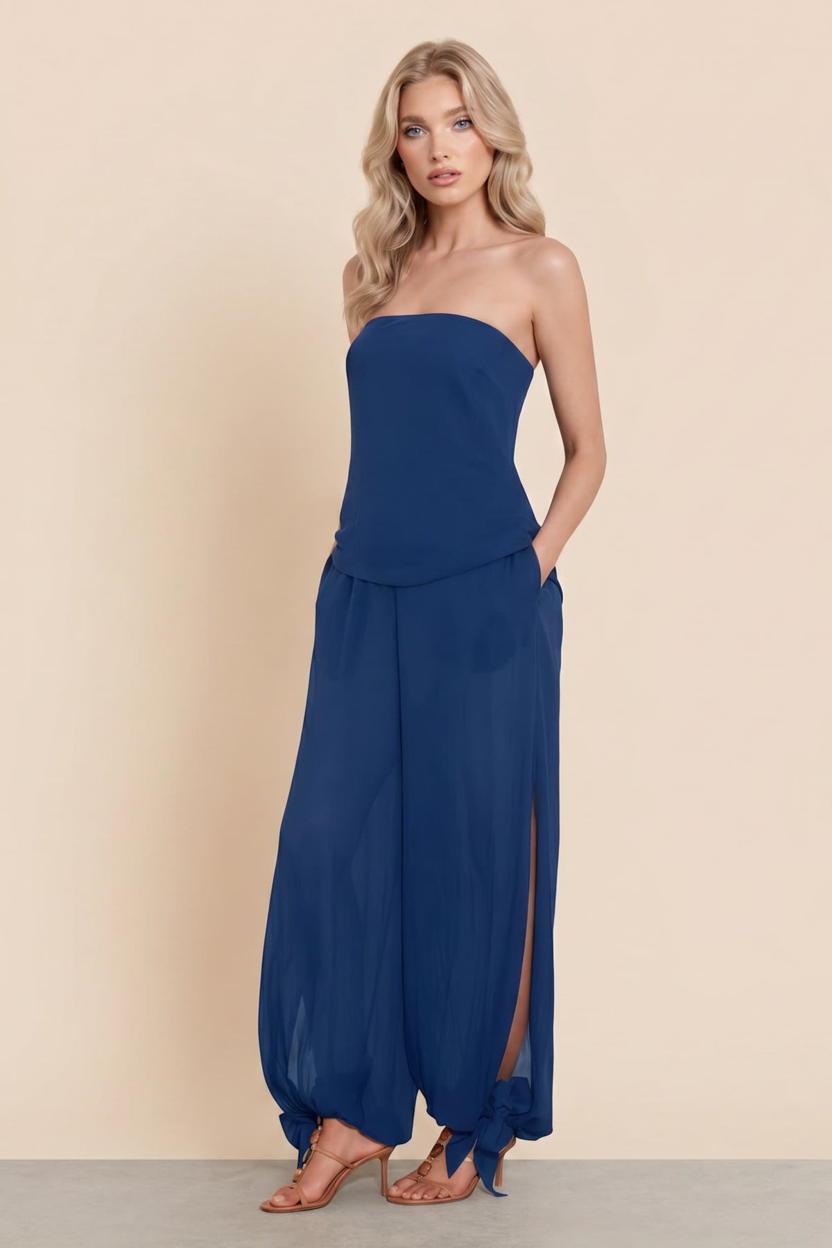 Strapless Backless Jumpsuit