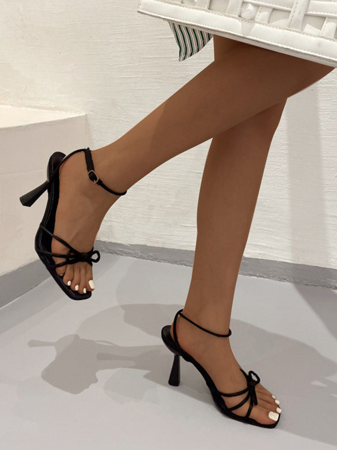Fashionable One-Line Buckle Women's Sandals Stiletto Open Toe Sexy High Heels-Likemychoice