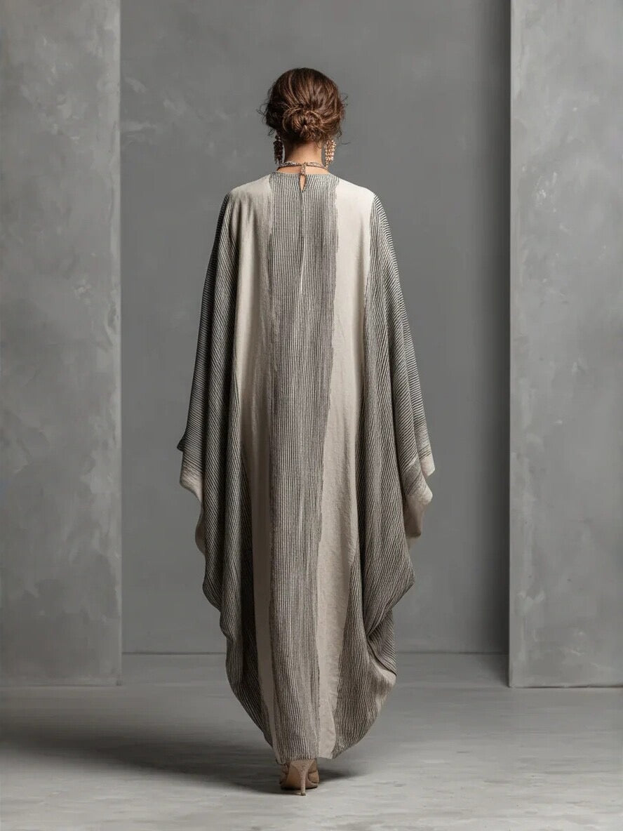 Combinaison oversize texturée et plissée à jambes larges avec manches kimono