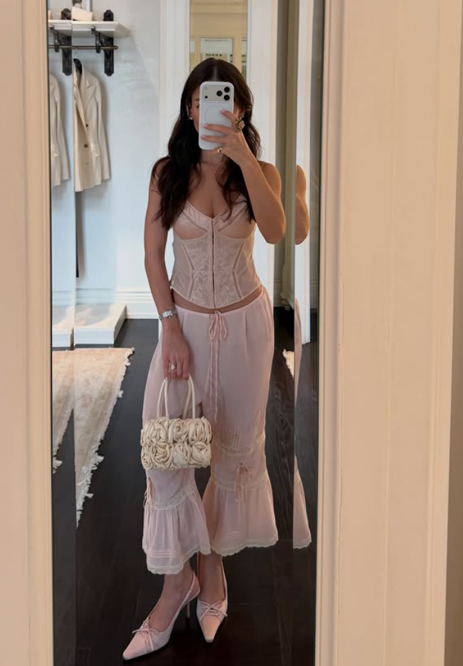 Vintage Balletcore Sin Camisole & Tiered Pants Co-ord