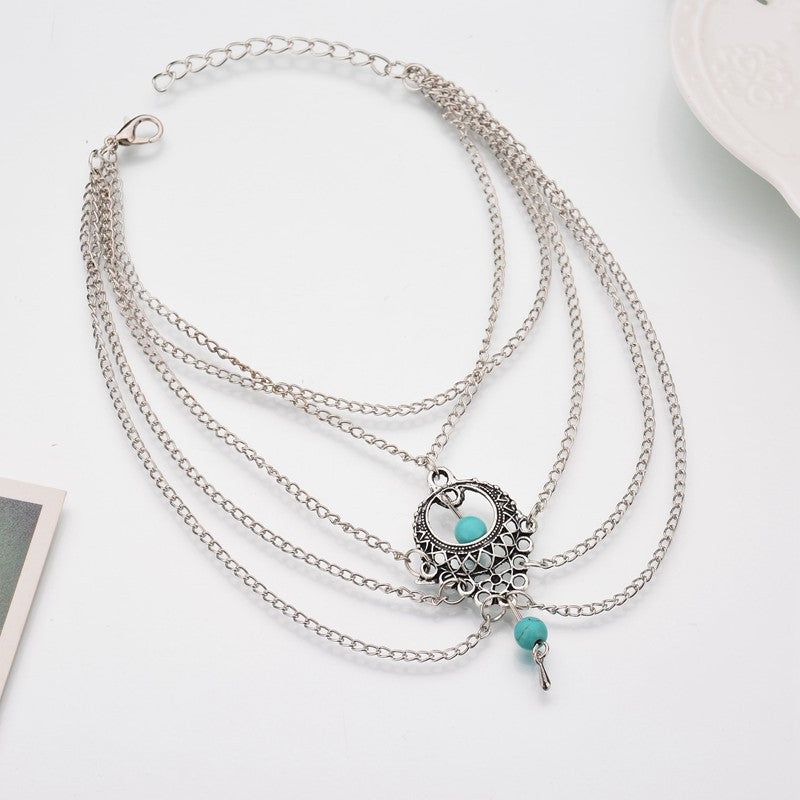 Silver Beach Boho Anklet-Likemychoice