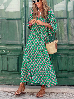 Bohemian Printed Maxi Dress