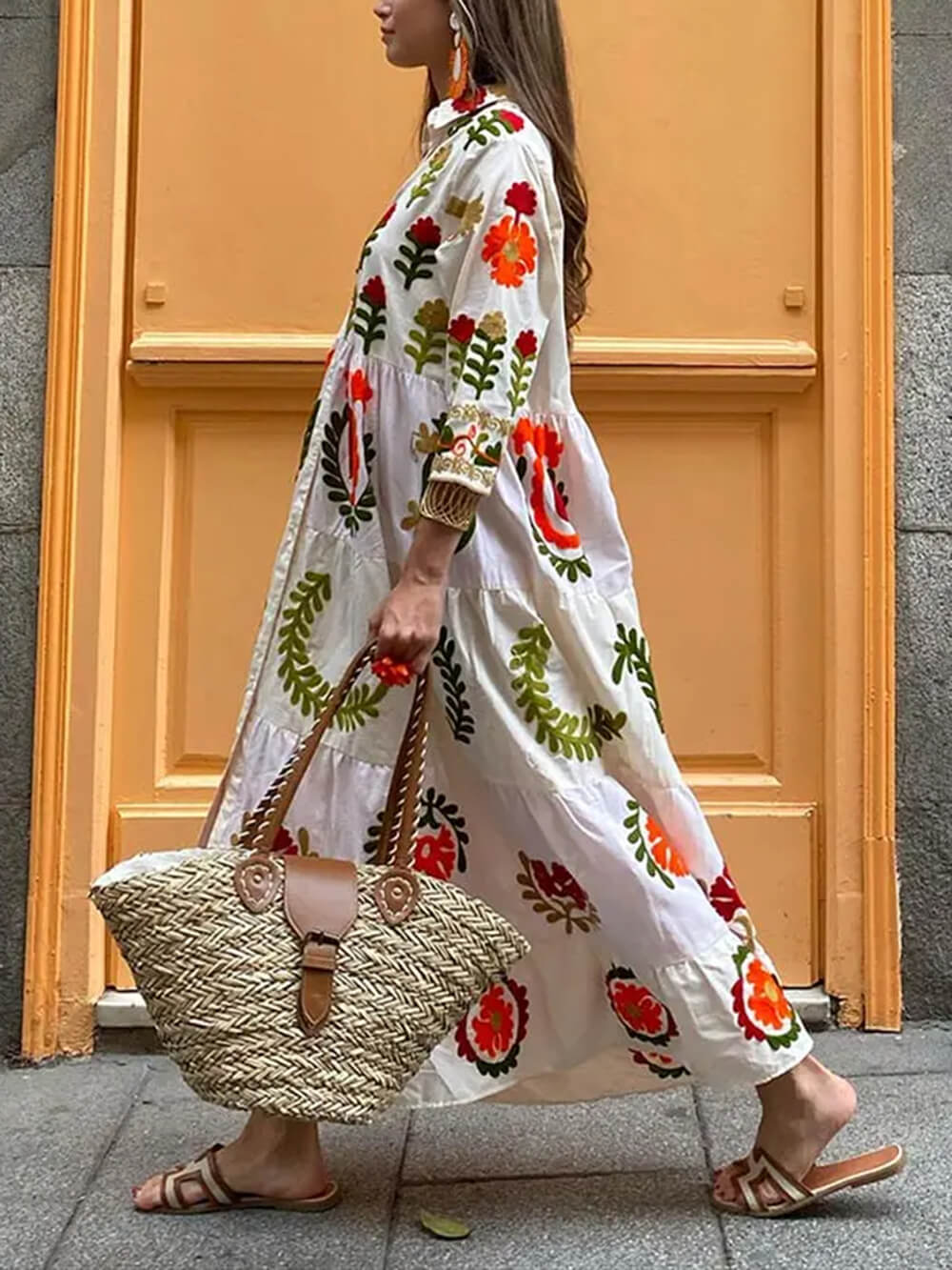Bohemian Loose Print Dress-Likemychoice