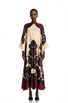Elegance Ease Stunning Grenadilla Print Maxi Dress