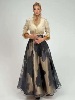 Elegant Satin Ruffled Top Two-piece Set