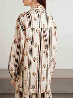 Bohemian Printed Striped Shirt