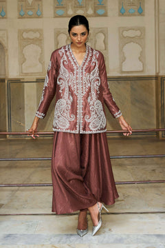 Unique Paisley Pattern Loose Pleated Harem Wide-Leg Pants