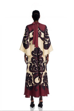 Elegance Ease Stunning Grenadilla Print Maxi Dress