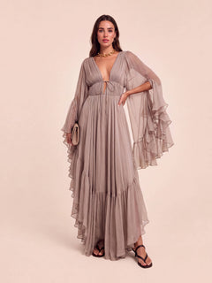 Elegant Chiffon Bohemian Holiday Dress
