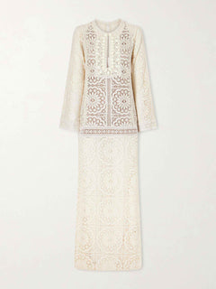 Sexy Cutout Knit Floor-Length Maxi Dress