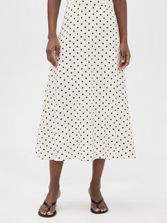 Elegant Polka Dot Sleeveless Top & Skirt Two-Piece Set