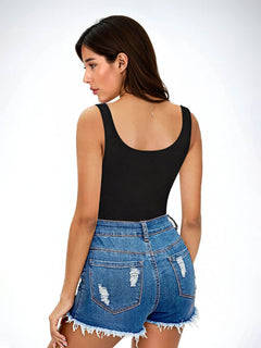Sexy U-Back Backless Tank Top Bodysuit