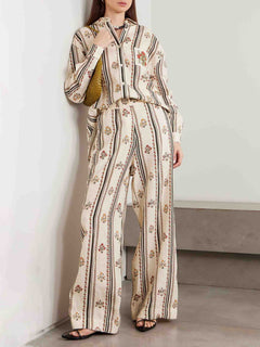 Bohemian Printed Striped Shirt