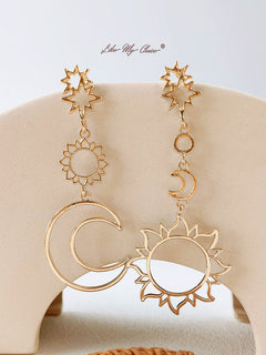 Sun & Moon Goddess Earrings