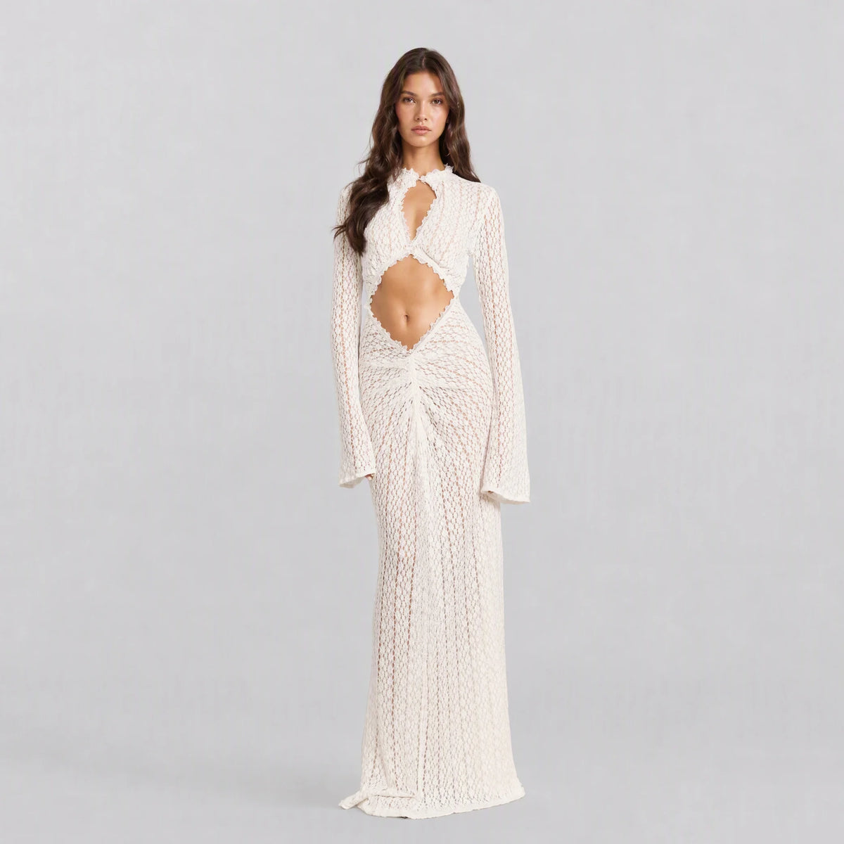 Sheer lace asymmetrical beach vacation dress [erp-image:c5f9757727e1985fa3eff1b8]