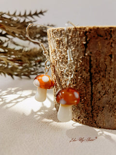 Boho Earrings - Cute Handmade Mushroom-Likemychoice