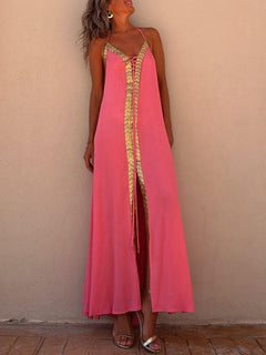 Halter Neck Casual Resort Maxi Dress