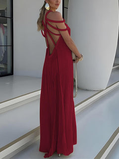 Draped Braids Cover Up Maxi Dress