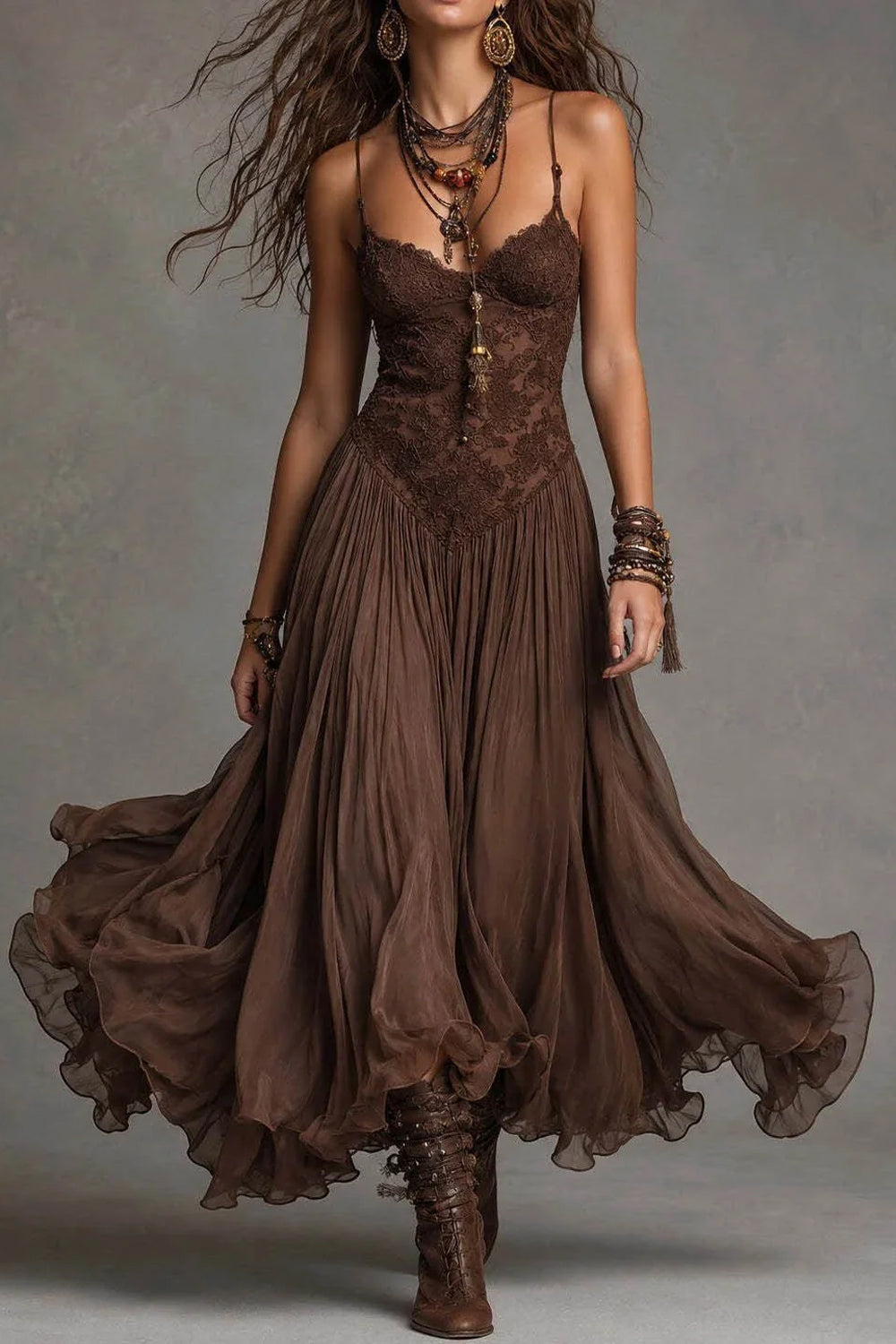 Bohemian Lace Sling Large Skirt