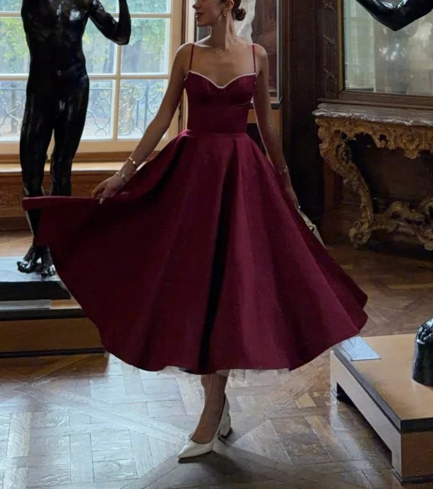 Burgundy Corset Sweetheart Neckline Satin Maxi Dress with Tulle Hem [erp-image:723df21ce50352afaae0108c]