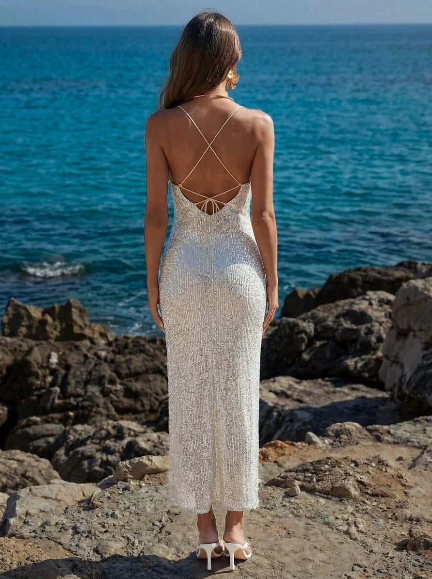 Sparkling Sequin Spaghetti Strap Scoop Neck Slim Fit Maxi Slip Dress [erp-image:dcf80e5553ca8bf3976e2202]