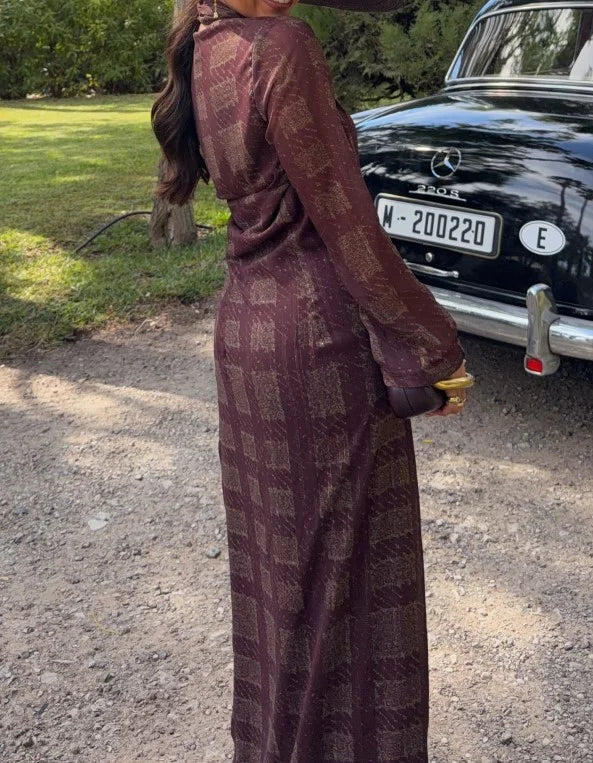 Geometric Print Halter Neck Top and Wide Leg Pants Matching Set [erp-image:e452659062bd08605730e7d1]