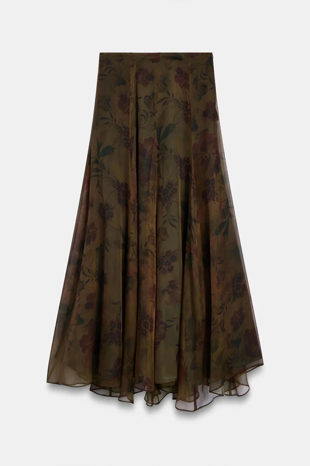 Strapless Ruched Crop Top and Flowing Maxi Skirt Floral Two Piece Set