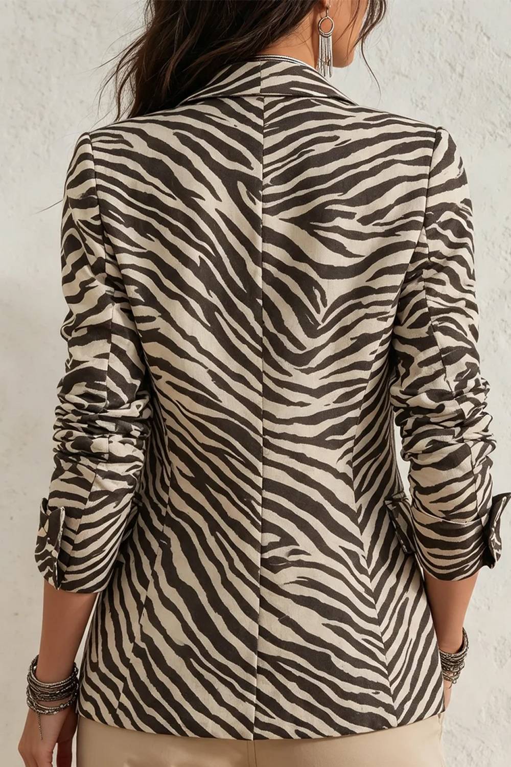 Vintage Zebra Print Lasel Blazer