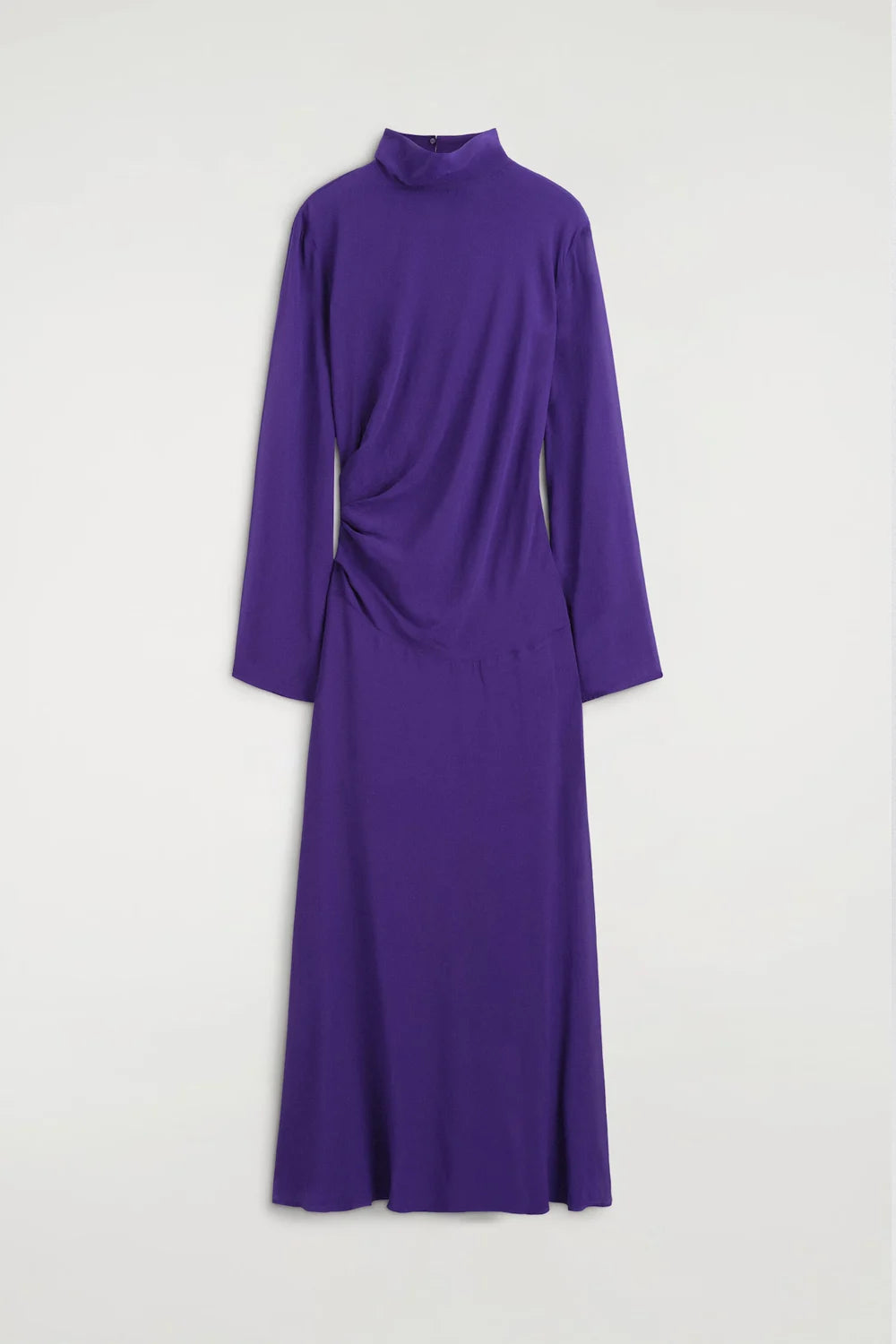 Purple High Neck Long Sleeve Sheer Chiffon Maxi Dress [erp-image:3bdc395a5db86980d8856c03]