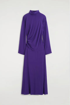 Purple High Neck Long Sleeve Sheer Chiffon Maxi Dress [erp-image:3bdc395a5db86980d8856c03]