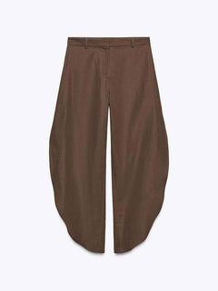 Oblique Collar Off-shoulder bodysuits And Side Slits Wide Leg Pants Suit- Pants