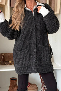 Chunky Ribbed Knit Button-Up Cardigan Sweater with Pockets [erp-image:f5e9f515737436723418f144]