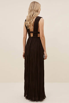 Deep V-Neck Maxi Dress