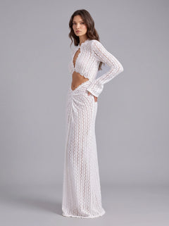 Sheer lace asymmetrical beach vacation dress [erp-image:e6380558a46bbdab1a8d3aa1]