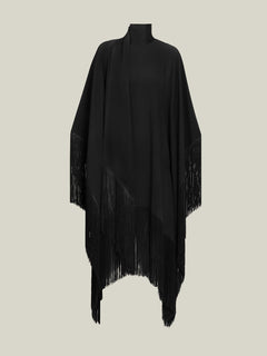 Elegant Fringe Cape Mini Dress