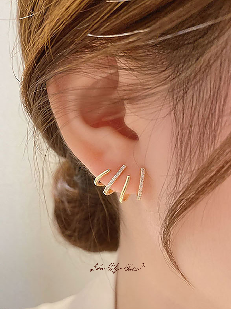 Shiny Crystal Earrings-Likemychoice