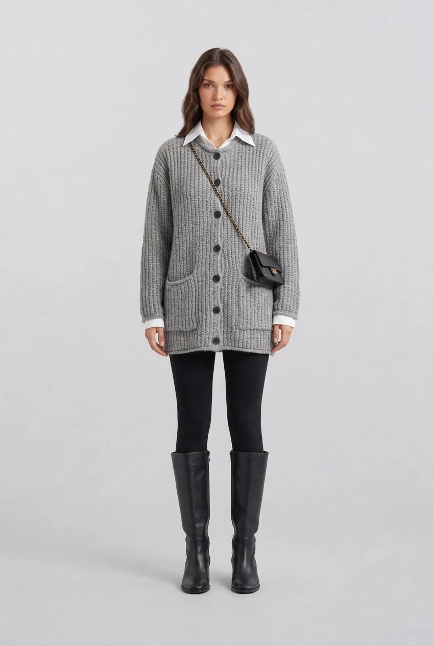 Chunky Ribbed Knit Button-Up Cardigan Sweater with Pockets [erp-image:7b54e83ea4acf3e66fc94135]
