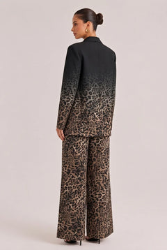 Ombré Leopard Print Blazer and Wide Leg Pants Two Piece Suit Set [erp-image:ab3d9a95640f12cadb4425fd]